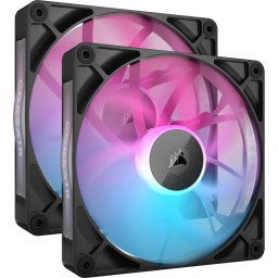 iCUE LINK RX140 RGB Dual, 140mm, 2 bucati, Negru