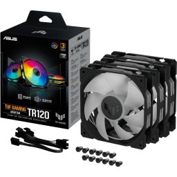Ventilator TUF Gaming TR120 ARGB Black, 120mm, 3 bucati