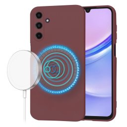 Husa Husa pentru Samsung Galaxy A15 4G / A15 5G - Techsuit SoftFlex MagSafe - Plum Red