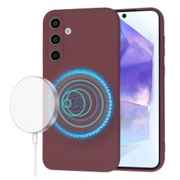 Husa Husa pentru Samsung Galaxy A55 5G - Techsuit SoftFlex MagSafe - Plum Red
