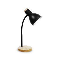 Lampă de masă MARMA 1xE27/40W/230V negru/lemn de cauciuc