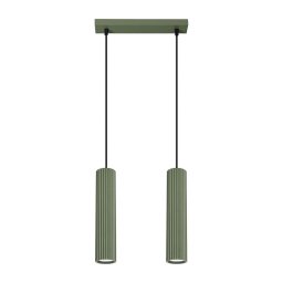 Lustră pe cablu Sollux SL.1612 KARBON 2xGU10/10W/230V verde
