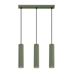 Lustră pe cablu Sollux SL.1613 KARBON 3xGU10/10W/230V verde