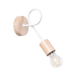 Lampă de perete Sollux SL.1473 EMBER 1xE27/15W/230V alb/bej/fag