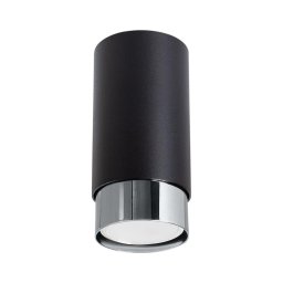 Spot Sollux SL.1408 NERO 1xGU10/10W/230V 12,5 cm negru/crom lucios