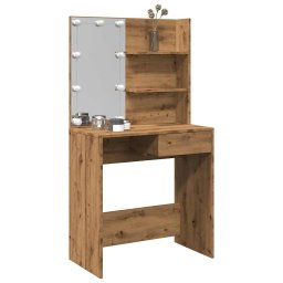 Masa de toaleta cu LED Artisan Stejar 74,5x40x141 cm GartenMobel Dekor
