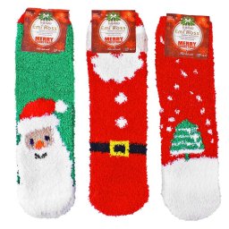 Șosete de Crăciun din frotir pentru damă, 3 perechi