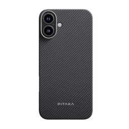 Husa Husa Pitaka MagEZ 5, Aramida, pentru iPhone 16 Plus, MagSafe, Negru/Gri