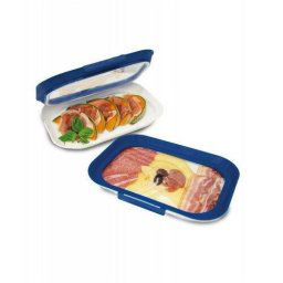Cutii alimentare Set 2 tavi pentru depozitarea alimentelor cu capac flexibil Mediashop Livington Flex&Fresh 6617