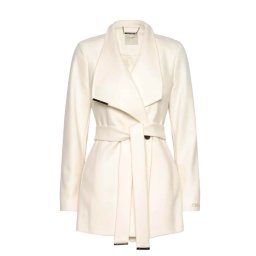 TED BAKER Palton Rosess Short Belted Wool Wrap 249308 ivory