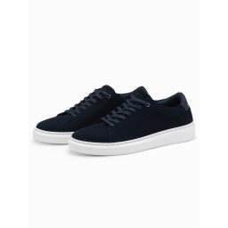 Ombre Classic men's soft suede sneaker shoes - navy blue