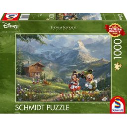 Schmidt Spiele Thomas Kinkade Studios: Disney - Mickey & Minnie in the Alps, Jigsaw Puzzle (1000 pieces)