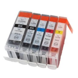 Pachet de cartuse compatibile Canon PGI-5PGBK / CLI-8 pentru PIXMA iP3300 iP3500 iP4200 iP4200x iP4300 iP4500 iP4500x iP5200 iP5200R iP5300 iP6600D iP6700D iX4000 iX5000 MP500 MP510 MP520 MP520x MP530 MP600 MP600R MP610 MP800 MP800R MP810 MP830 MX700 MX85