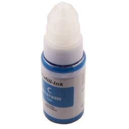 Flacon cerneala compatibila Canon GI-490C Cyan (0664C001, GI490C) pentru PIXMA G1400 G1410 G1411 G2400 G2410 G2411 G3400 G3410 G3411 G4400 G4410 G4411