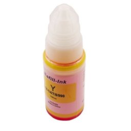 Flacon cerneala compatibila Canon GI-490Y Yellow (0666C001, GI490Y) pentru PIXMA G1400 G1410 G1411 G2400 G2410 G2411 G3400 G3410 G3411 G4400 G4410 G4411