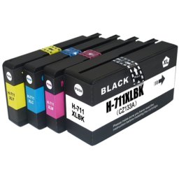 Pachet de cartuse compatibile HP 711XL pentru Designjet T120 ePrinter T125 T130 24 in T520 T525 T530 36