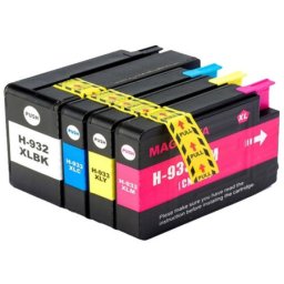Pachet de cartuse compatibile HP 932XL/ 933XL pentru Officejet 6100 ePrinter 6600 e All in One 6700 Premium 7110 Wide Format 7510 7610 7612
