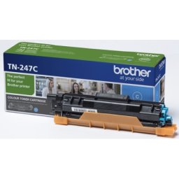 Cartus de toner (2.3K) Brother TN 247 Cyan (TN-247C, TN247C) pentru DCP L3510CDW L3550CDW HL L3210CW L3270CDW MFC L3730CDN L3770CDW