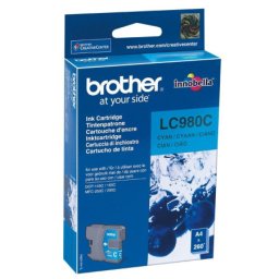 Cartus de cerneala Brother LC 980 Cyan (LC-980C, LC980C) pentru DCP 145C 163C 165C 167C 195C 197C 365CN 375CW 377CW MFC 250C 255CW 295CN