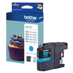 Cartus de cerneala Brother LC 123 Cyan (LC-123C, LC123C) pentru DCP J132W J152W J172W J552DW J752DW J4110DW MFC J245 J470DW J650DW J870DW J4410DW J4510DW J4610DW J4710DW J6520DW J6720DW J6920DW