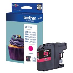 Cartus de cerneala Brother LC 123 Magenta (LC-123M, LC123M) pentru DCP J132W J152W J172W J552DW J752DW J4110DW MFC J245 J470DW J650DW J870DW J4410DW J4510DW J4610DW J4710DW J6520DW J6720DW J6920DW
