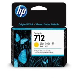 Cartus de cerneala original HP 712 Yellow (3ED69A, HP712) pentru Designjet T200 T210 T230 T250 T600 T630 T657