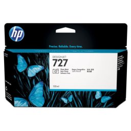 Cartus de cerneala original HP 727 Photo Black (B3P23A, HP727) pentru Designjet T1500 914mm ePrinter T1530 T2500 PostScript eMultifunction T2530 36 in 914 mm T920 T930