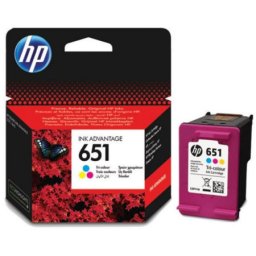 Cartus de cerneala original HP 651 Color (C2P11AE, HP651) pentru DeskJet Ink Advantage 5575 5645 OfficeJet 202