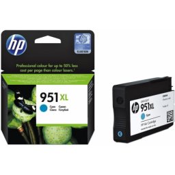 Cartus de cerneala original HP 951XL Cyan (CN046AE, HP951XL) pentru Officejet Pro 251dw 276dw 8100e 8600 e All in One Plus 8610 8615 8620