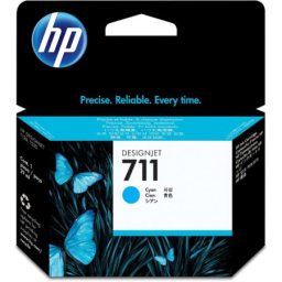 Cartus de cerneala original HP 711 Cyan (CZ130A, HP711) pentru Designjet T120 ePrinter T125 T130 24 in T520 T525 T530 36