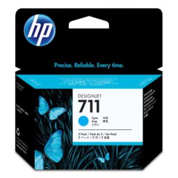 Cartus de cerneala original HP 711 Cyan (CZ134A, HP711) pentru Designjet T120 ePrinter T125 T130 24 in T520 T525 T530 36