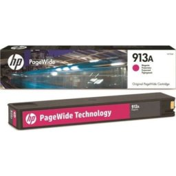 Cartus de cerneala original HP 913A Magenta (F6T78AE, HP913A) pentru PageWide 352dn 352dw MFP 377dn 377dw Pro 452dw 452dwt 477dw 477dwt P57750dw