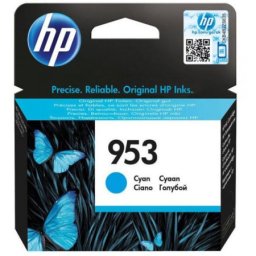 Cartus de cerneala original HP 953 Cyan (F6U12AE, HP953) pentru OfficeJet Pro 7720 Wide Format All in One 7730 7740 Officejet 8210 8218 8710 8715 8716 8718 8720 8725 8728 8730 8740