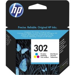 Cartus de cerneala original HP 302 Color (F6U65AE, HP302) pentru DeskJet 1110 2130 All in One 2132 2134 3630 In 3632 3634 3636 3637 3638 3639 Envy 4511 4512 4516 4520 4522 4523 4524 4525 4526 4527 4528 Officejet 3830 3831 3832 3833 3834 3835 4650 4652 465