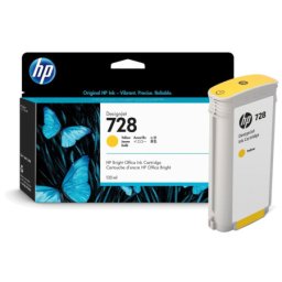 Cartus de cerneala original HP 728 Yellow (F9J65A, HP728) pentru Designjet T730 T830