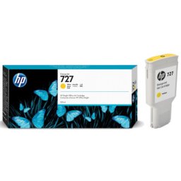 Cartus de cerneala original HP 727 Yellow (F9J78A, HP727) pentru Designjet T1500 914mm ePrinter T1530 T2500 PostScript eMultifunction T2530 36 in 914 mm T920 T930