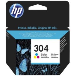 Cartus de cerneala original HP 304 Color (N9K05AE, HP304) pentru AMP 130 DeskJet 2600 2620 2622 2630 2632 2633 2634 3720 3730 3732 3733 All in One 3735 3750 3760 3762 3764 Envy 5010 5020 5030 5032 5050