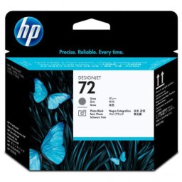 Cap de printare original HP 72 Gray & Photo Black (C9380A, HP72) pentru Designjet T1100 MFP T1100ps 24 in 44 T1120hd T1120sd T1200 HD PostScript T1300 1118mm ePrinter T2300 T610 T620 T770 T790 T795