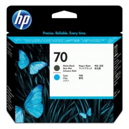 Cap de printare original HP 70 Matte Black & Cyan (C9404A, HP70) pentru Designjet Z2100 Photo Z2100GP Z3100GP Z3100PS GP Z5200 PostScript Z5200ps Z5400