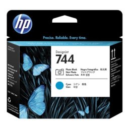 Cap de printare original HP 744 Photo Black & Cyan (F9J86A, HP744) pentru Designjet Z2600 24 in PostScript Printer Z5600 44