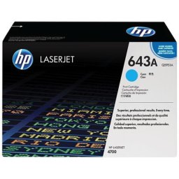 Cartus de toner (10K) HP 643A Cyan (Q5951A, HP643A) pentru Color LaserJet 4700 4700n 4700dn 4700dtn 4700ph+