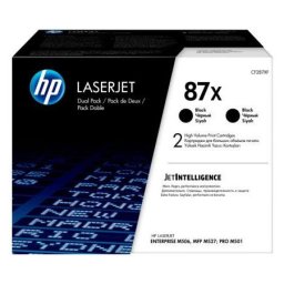 Cartus de toner x2 (36K) HP 87X Black Dual Pack (CF287XD, HP87X) pentru LaserJet Enterprise Flow MFP M527c M506dn M506x M527dn M527f Pro M501dn M501n