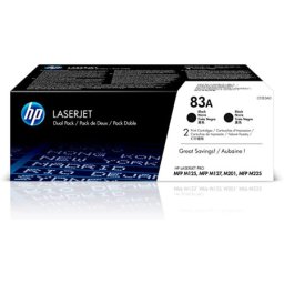 Cartus de toner x2 (3K) HP 83A Black Dual Pack (CF283AD, HP83A) pentru LaserJet Pro MFP M125a M125nw M127fn M127fw M201n M201dw M202n M202dw M225dn M225dw