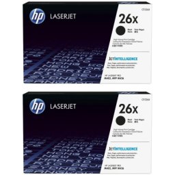 Cartus de toner x2 (18K) HP 26X Black Dual Pack (CF226XD, HP26X) pentru LaserJet Pro M402d M402n M402dn M402dne M402dw MFP M426dw M426fdn M426fdw