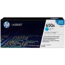 Cartus de toner (15K) HP 650A Cyan (CE271A, HP650A) pentru Color LaserJet Enterprise M750n M750dn M750xh CP5525n CP5525dn CP5525xh
