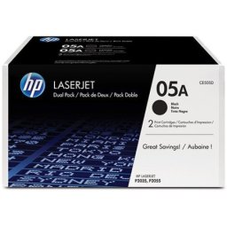Cartus de toner x2 (4.6K) HP 05A Black Dual Pack (CE505A, HP05A) pentru LaserJet P2035 P2035n P2055 P2055d P2055dn
