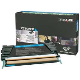 Cartus de toner (6K) Lexmark C734A1CG Cyan Return Program pentru C734dn C734dtn C734dw C734n C736dn C736dtn C736n X734de X736de X738de X738dte