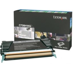 Cartus de toner (12K) Lexmark C736H1KG Black Return Program pentru C736dn C736dtn C736n X736de X738de X738dte
