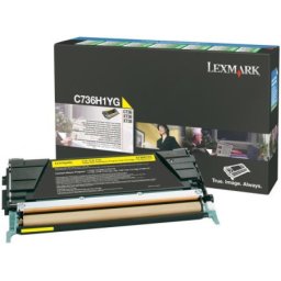 Cartus de toner (10K) Lexmark C736H1YG Yellow Return Program pentru C736dn C736dtn C736n X736de X738de X738dte