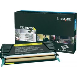 Cartus de toner (10K) Lexmark C736H2YG Yellow pentru C736dn C736dtn C736n X736de X738de X738dte